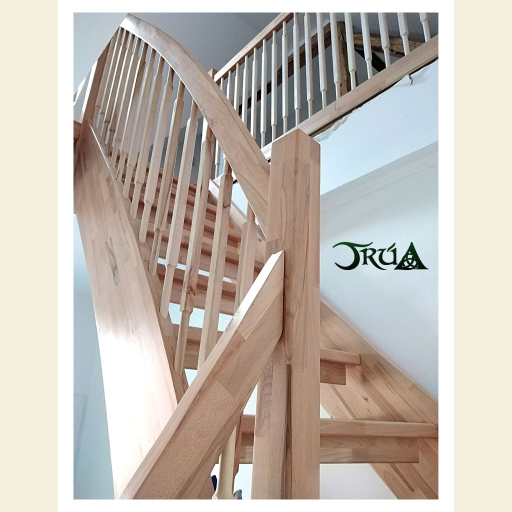 balustrada scara pe structura lemn fag (1)