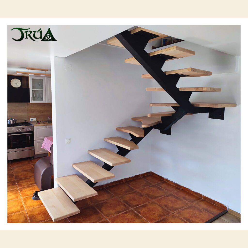 9 Placare cu lemn scara metal