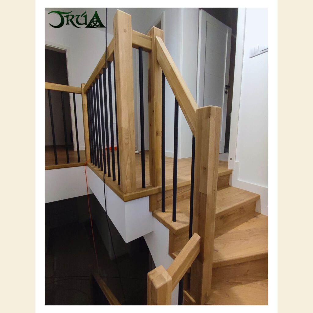 2 Balustrada lemn metal cu portita copii
